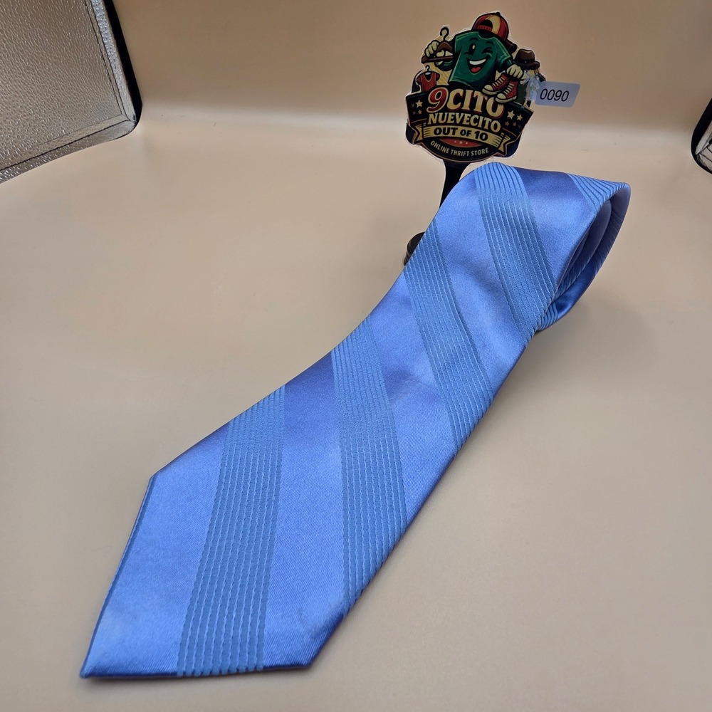 English‎ Laundry Mens Blue Tonal Diagonal Stripe 100% Silk Necktie